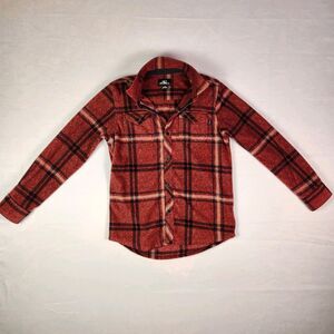 O'Neill Plaid Flannel Fleece Shirt Snap Closure Superfleece Boys Medium